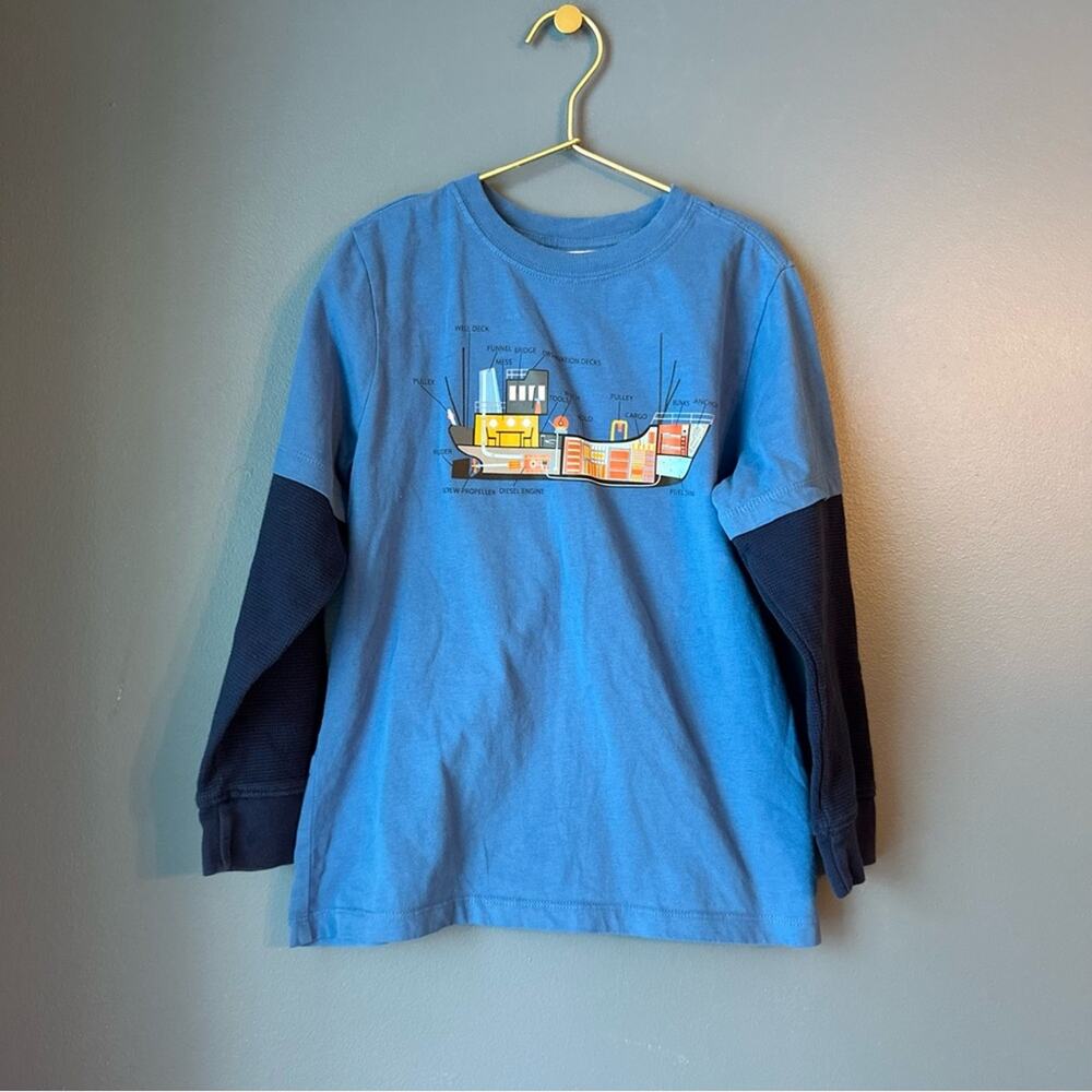 Hanna Andersson layered look ship diagram shirt